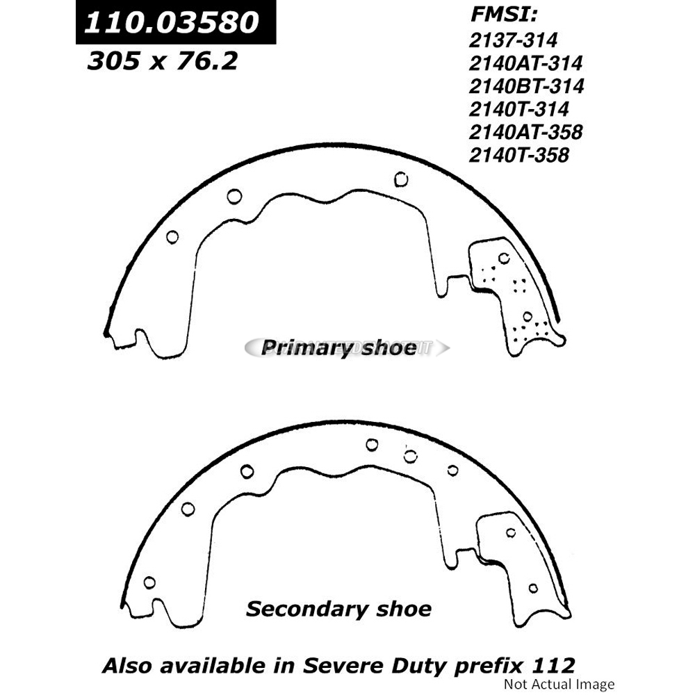  ford P 350 Brake Shoe Set 