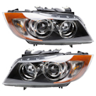 2007 BMW 328i Headlight Assembly Pair 1